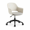Sedia da ufficio girevole con braccioli in PP e seduta in poliestere grigio bianco 58 x 58 x 80-90 cm